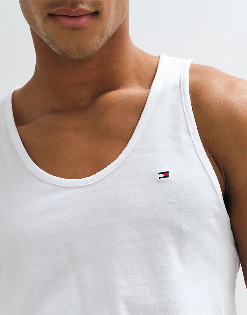 Майка-борцовка Signature Essential 3 шт Tommy Hilfiger, белый — фото 4