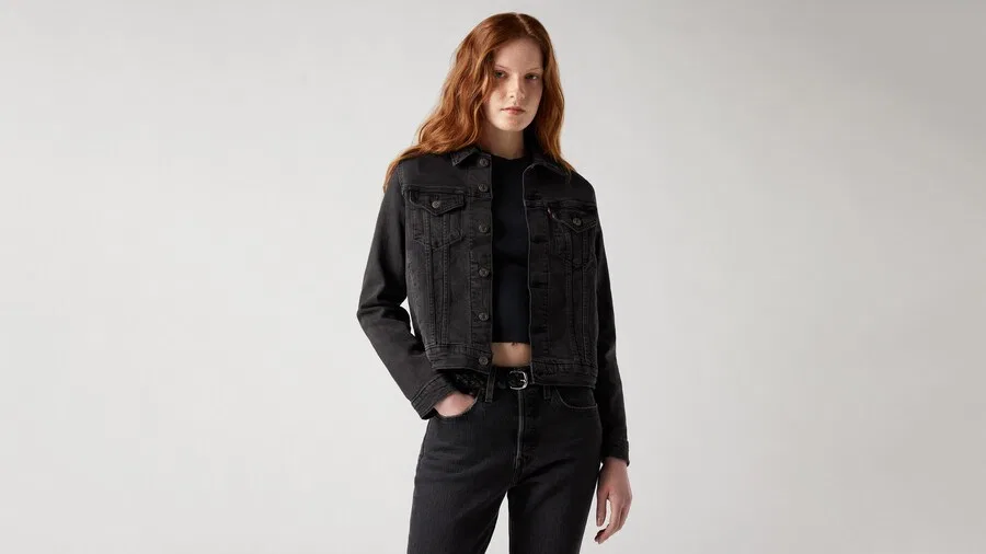 Куртка LEVI'S Between-Season Jacket 'Original Trucker Jacket' из черного денима — фото 4