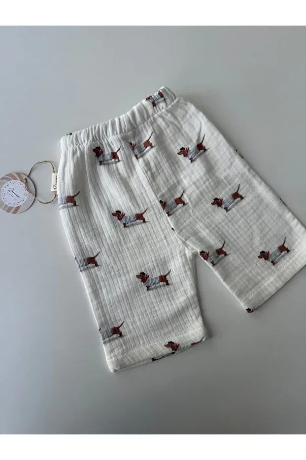 Детские брюки для девочек с широкой штаниной Zemze Baby, White — фото 2