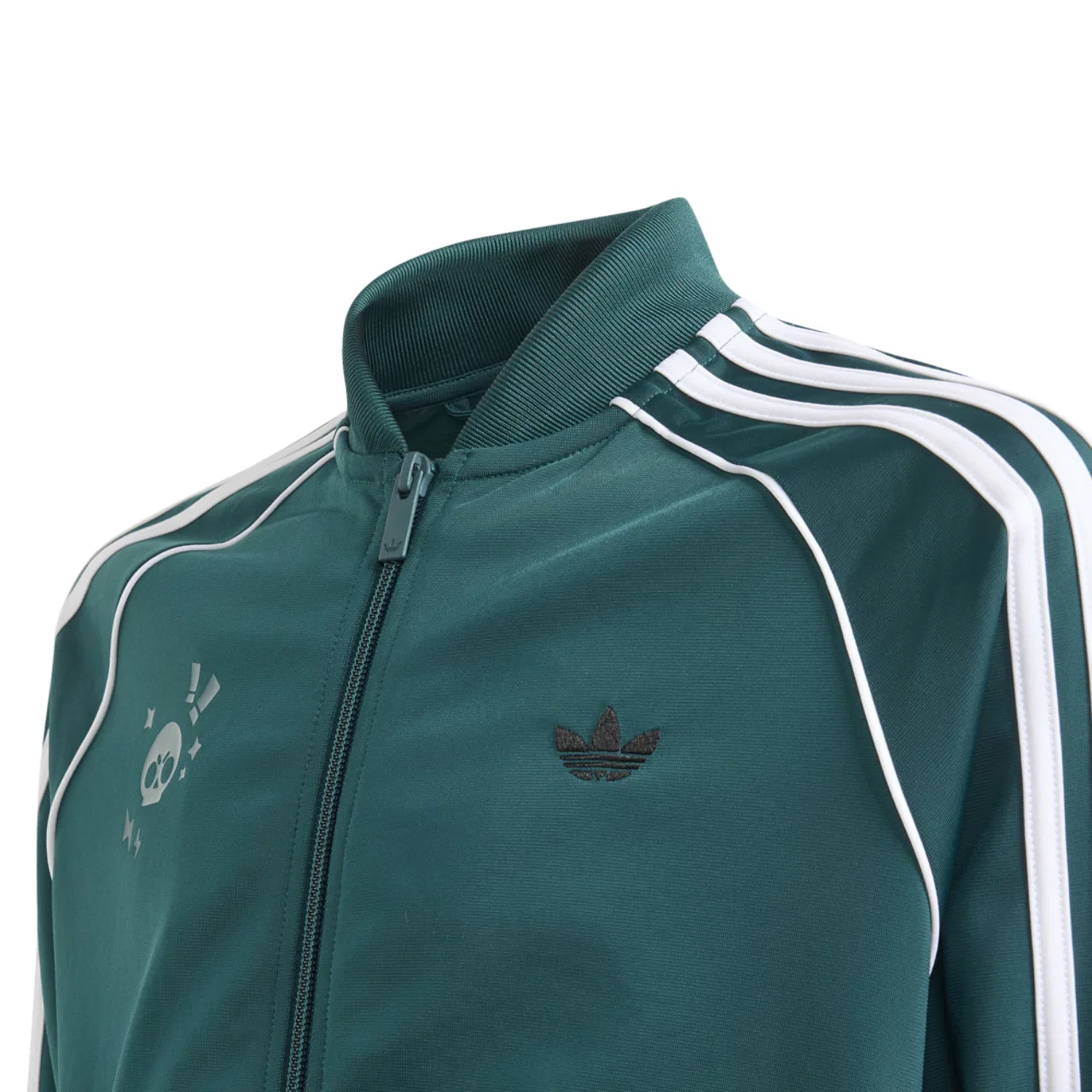 Детская куртка с длинным рукавом Superstar Loose Track Jacket adidas, Rich Green/White — фото 3