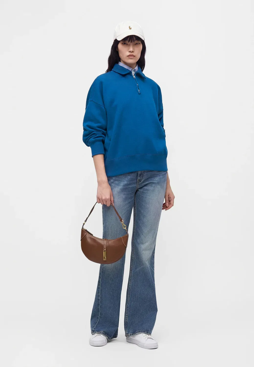 Толстовка с застежкой-молнией до середины груди Polo Ralph Lauren, Galaxy Blue — фото 2