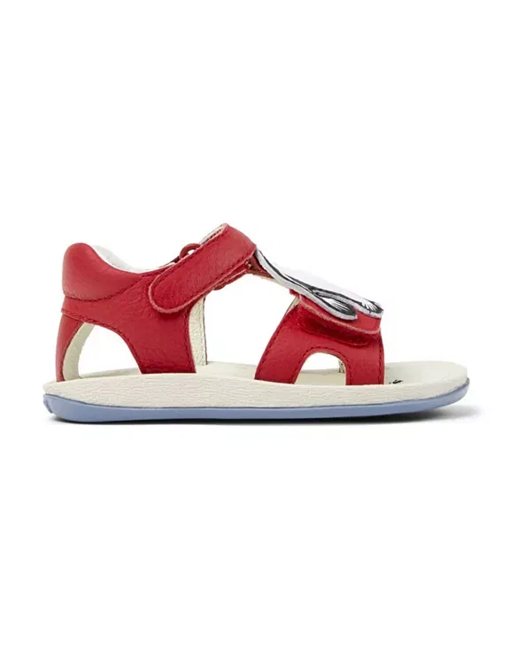 Детские сандалии кожаные First Walker Bicho by Moomin Mismatched Leather Sandals Camper, красный — фото 2