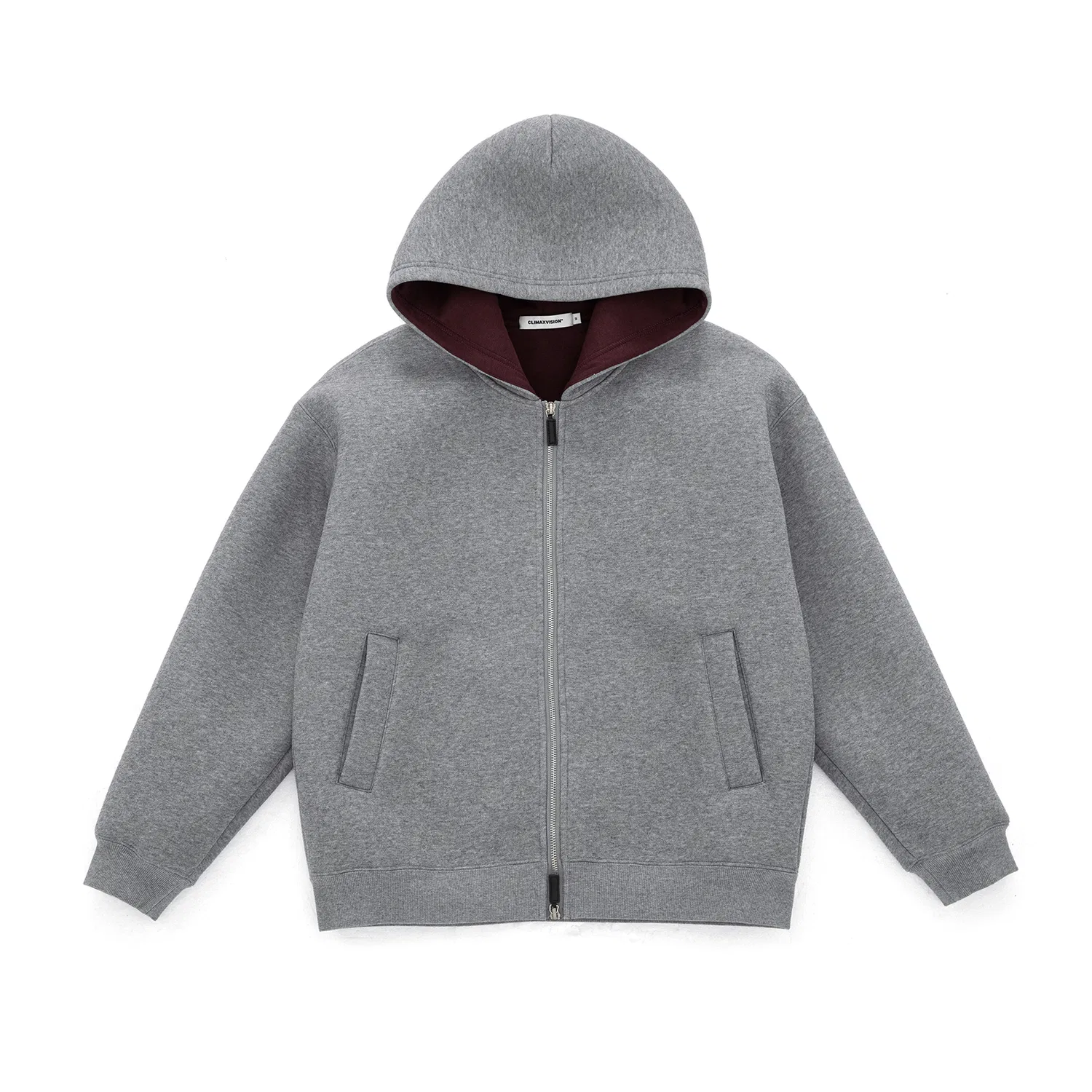 Детский свитшот с принтом CLIMAX VISION, Heather Gray & Royal Blue — фото 3
