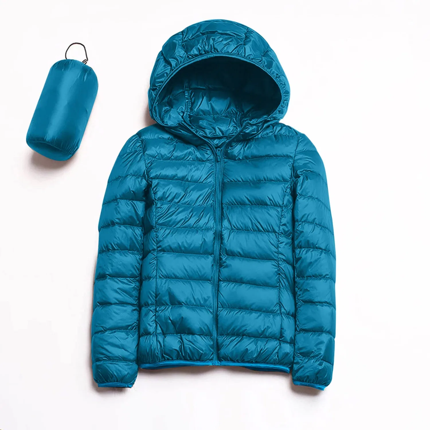 Женская утеплённая куртка с капюшоном Piumini da donna, Blu — фото 4