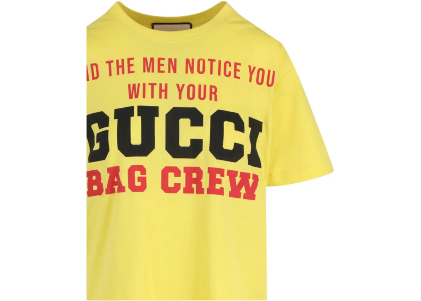 Женская футболка с принтом Gucci Graphic Printed Short Sleeve T-Shirt Gucci, Yellow — фото 3