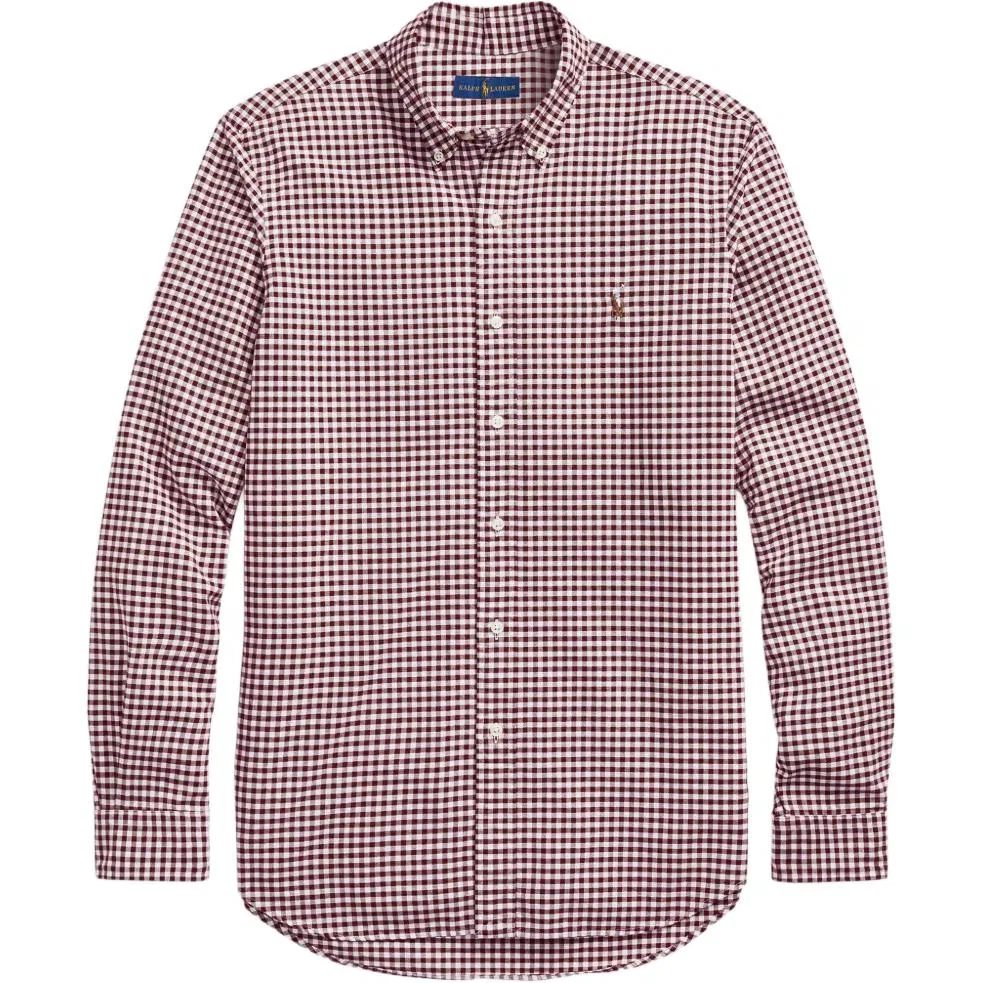 Мужская рубашка с отложным воротником Burgundy Polo Ralph Lauren