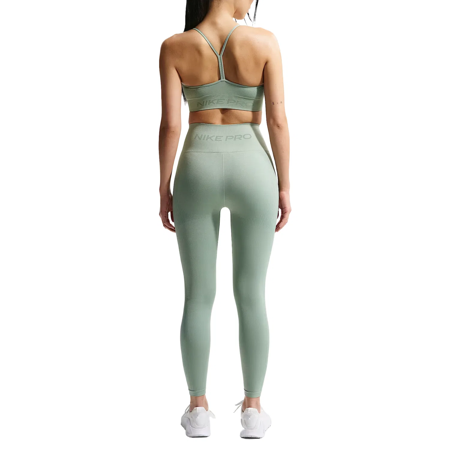 Леггинсы Pro Seamless женские с высокой талией 7/8 Nike, Steam — фото 3