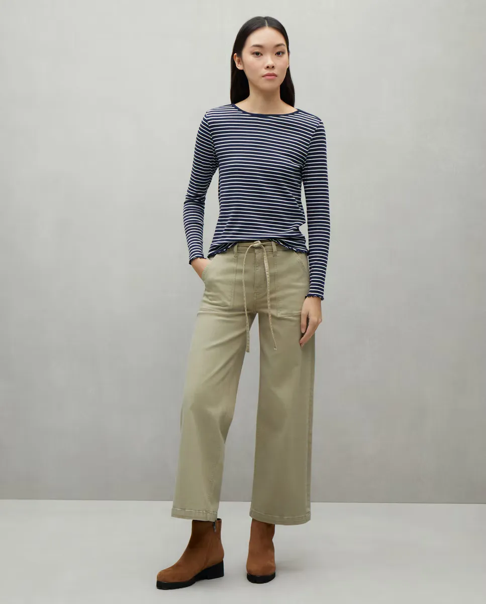 

Укороченные джинсовые брюки-кюлоты с поясом Easy Wear, цвет 520 Kaki