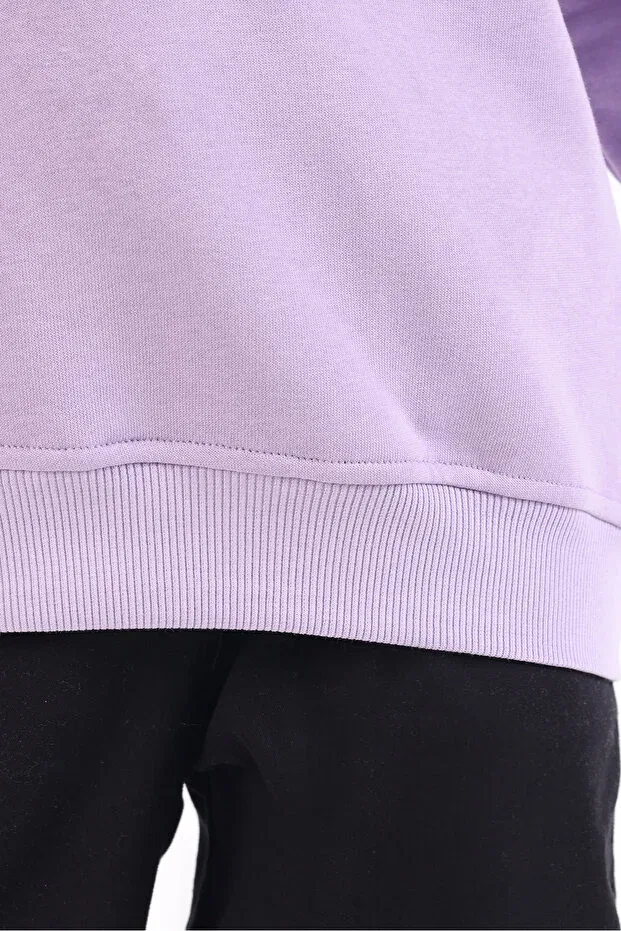 Детские свитшот для девочек с принтом Christmas Printed Rekormoda, Lilac — фото 4