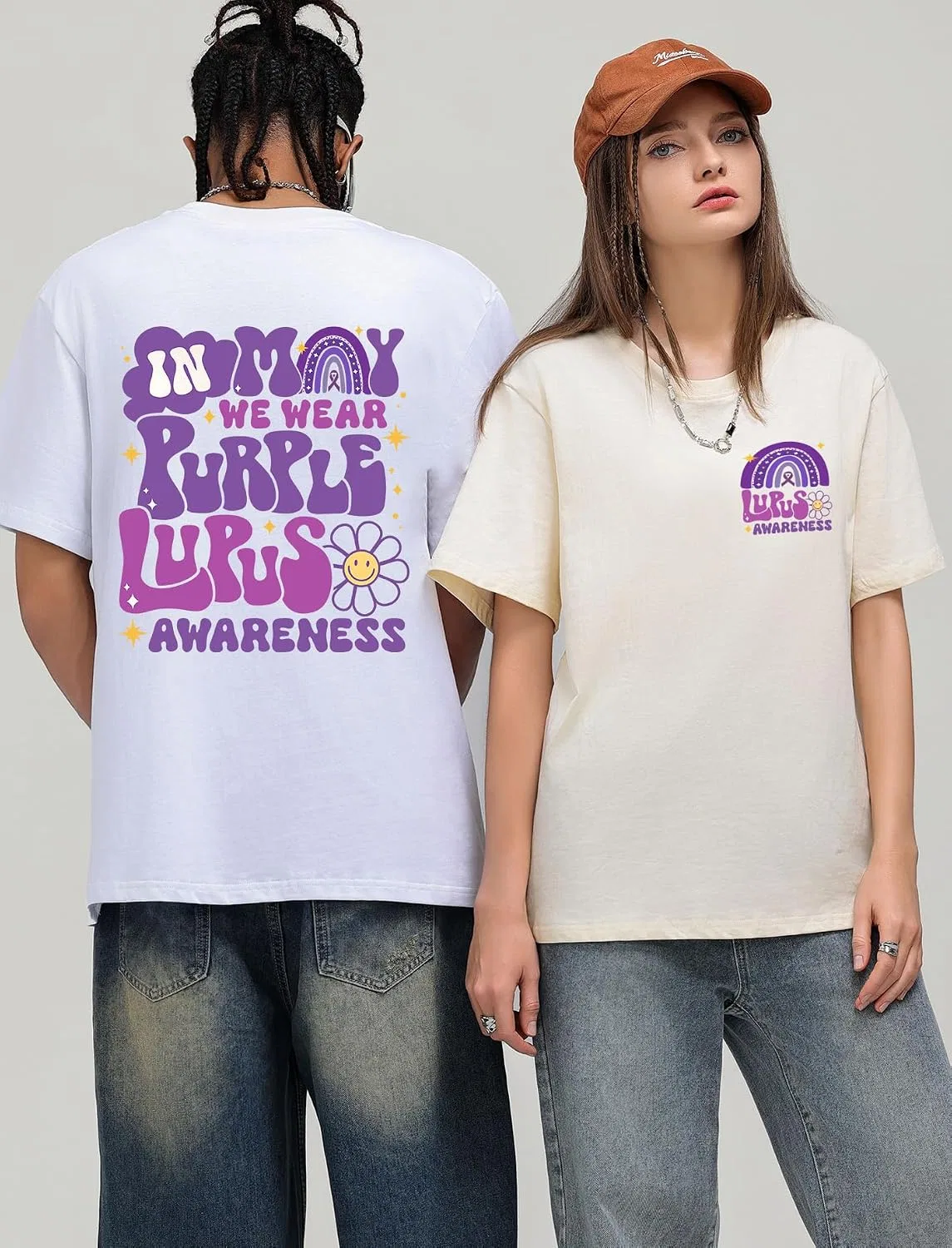 Мужская футболка с принтом Lupus Awareness Khaki — фото 3