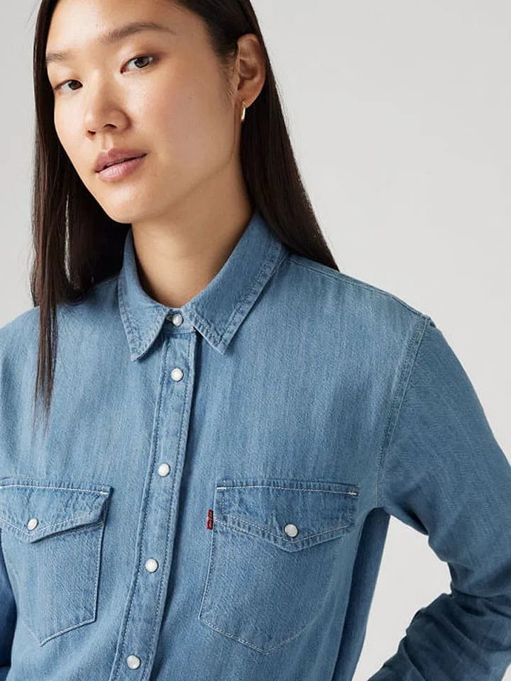 Женская джинсовая рубашка Levi's, Blue — фото 3