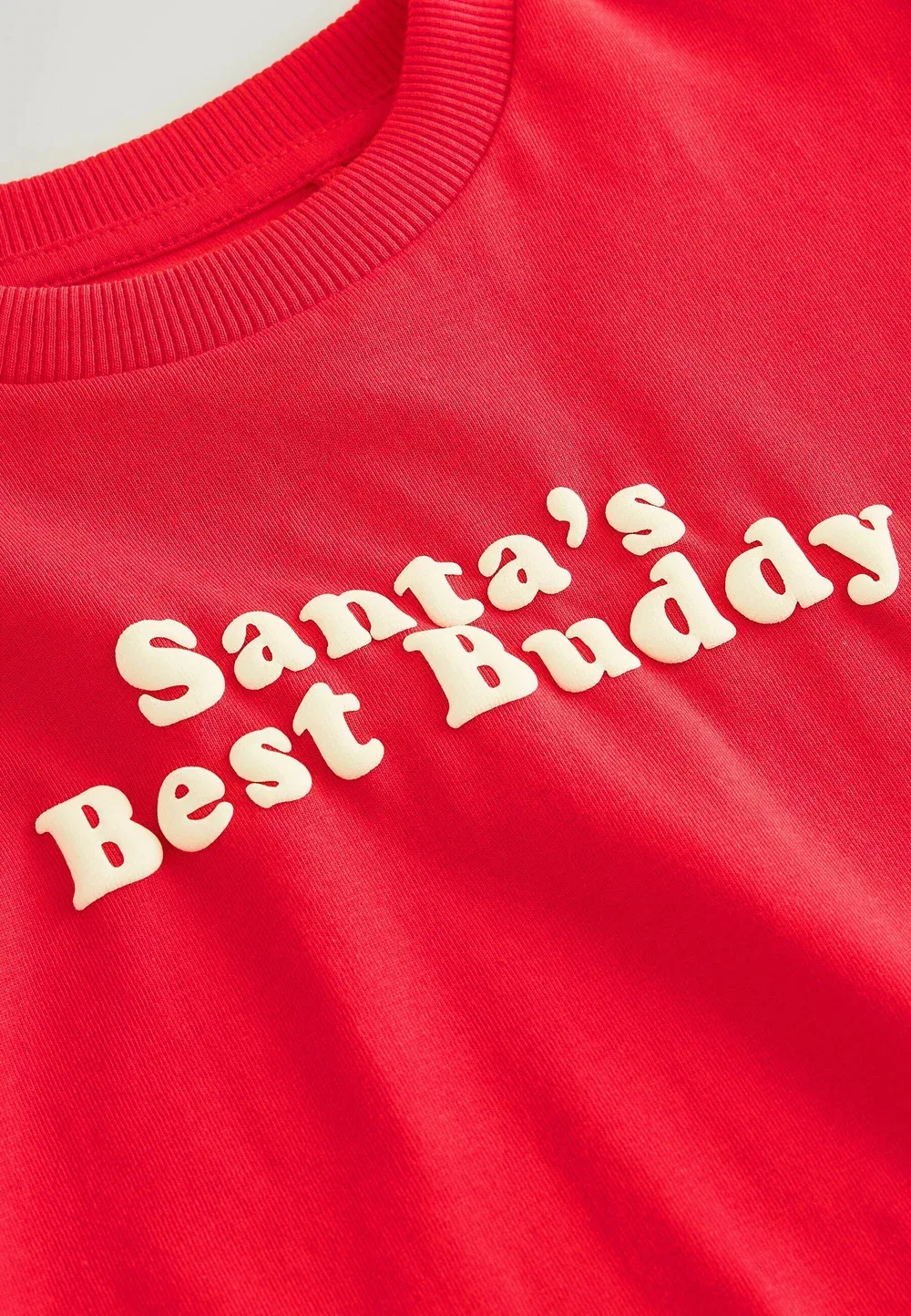 Футболка с длинным рукавом, стандартного кроя Next, Bright Red Santa S Best Buddy — фото 2