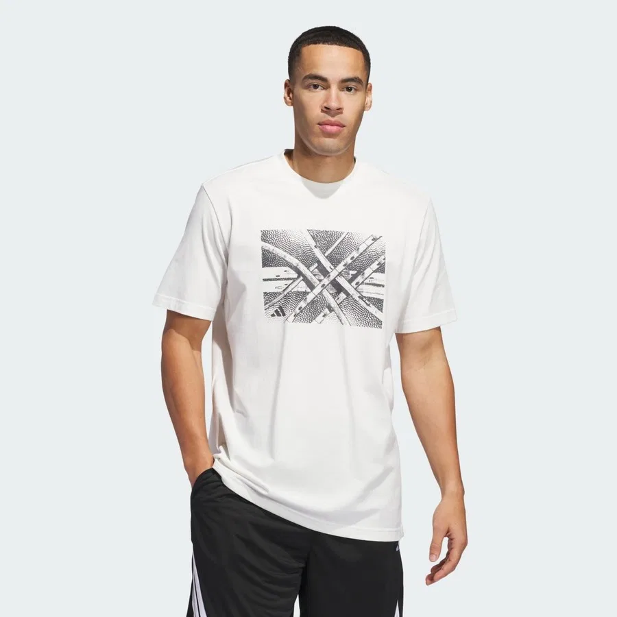 Футболка с принтом Performance Basketball State of Mind adidas, Белый