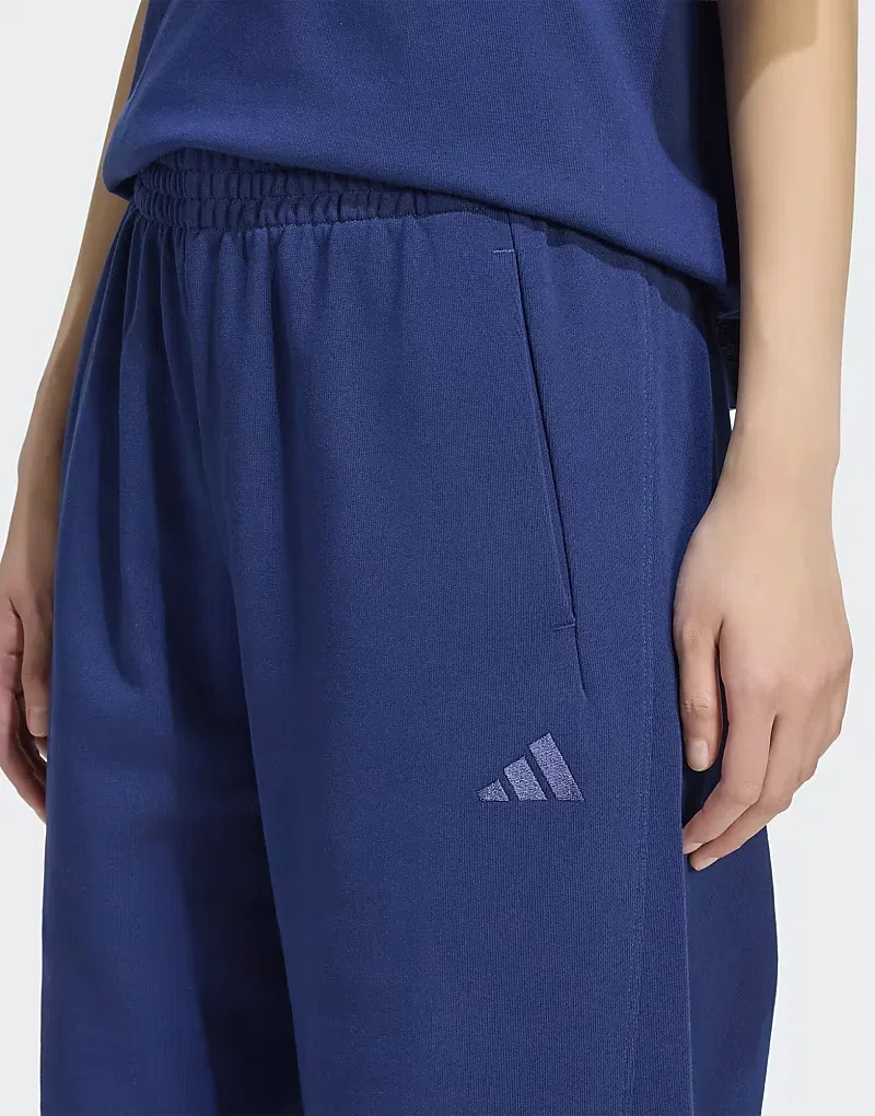 Брюки свободные с манжетами kit small logo Adidas Performance, темно-синий — фото 2