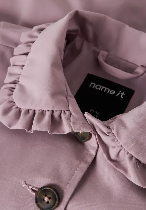 Пальто из полиэстера Nmfmadelin Name It, Keepsake Lilac, сиреневый/мятный — фото 3