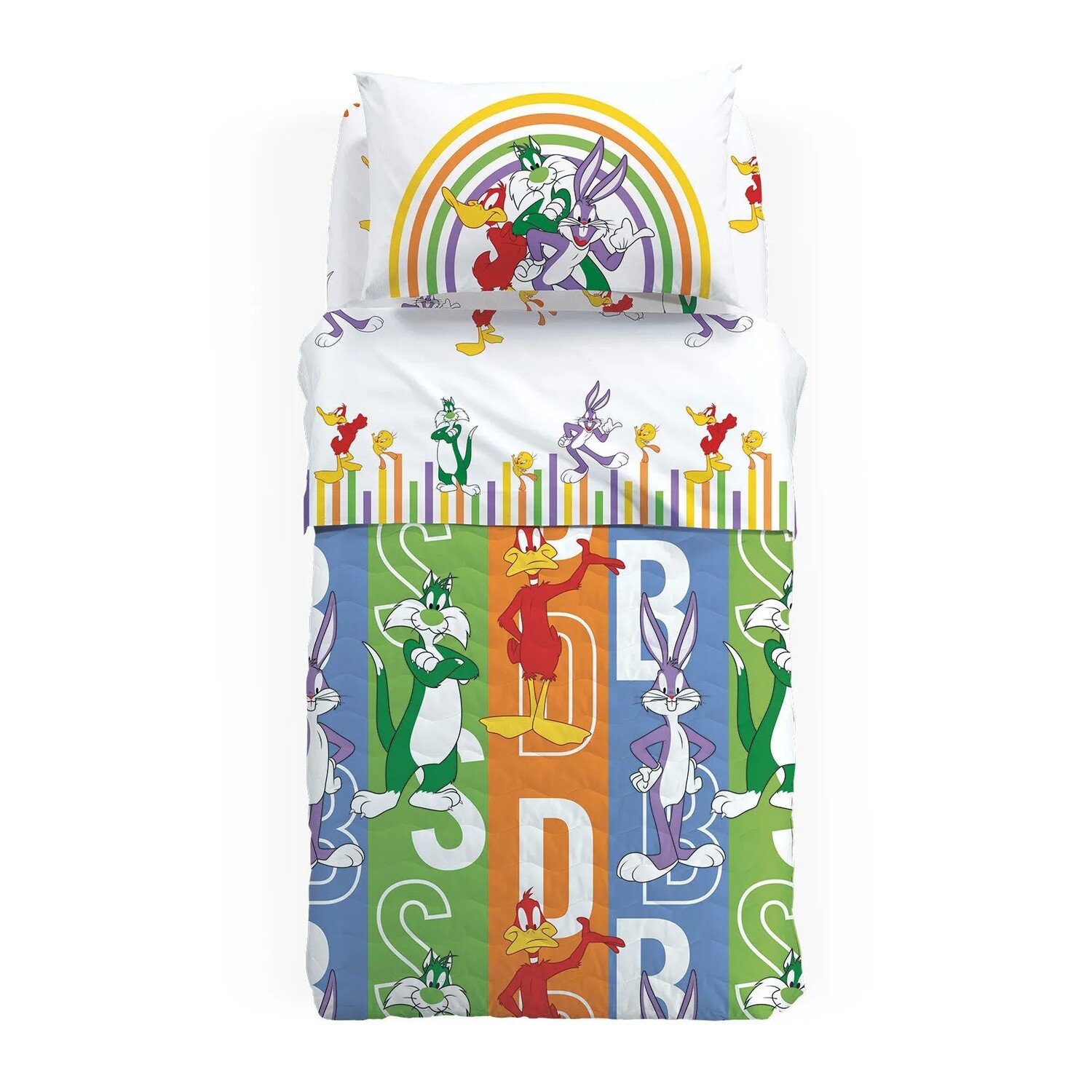 

Стеганное покрывало Caleffi Disney Wb Colors 1, 170×270 см, мультиколор