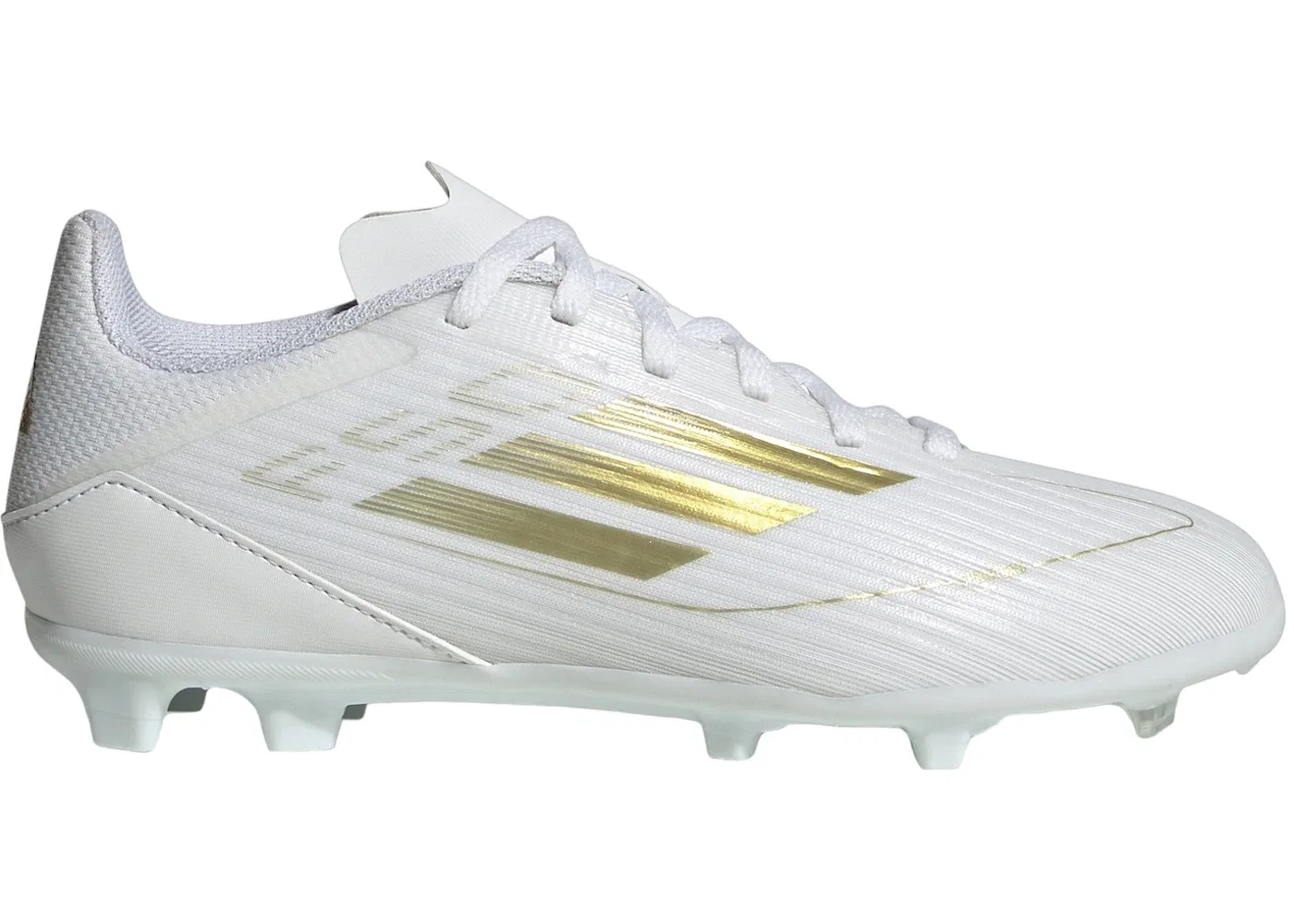 Детские бутсы с длинным рукавом Adidas F50 League Multi-Ground, Cloud White Gold Metallic