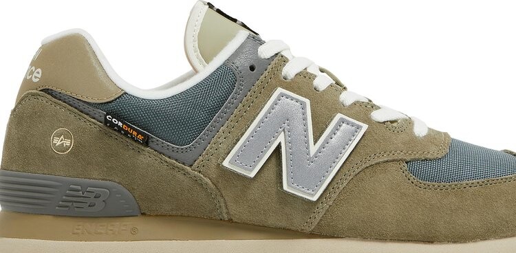 Кроссовки New Balance х Alpha Industries 574, серый — фото 3