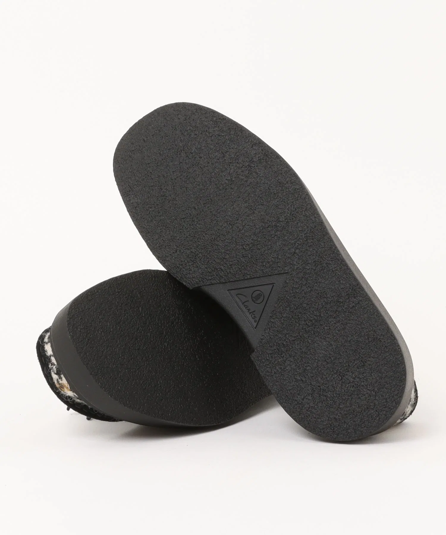 Мужские мокасины из натуральной кожи Clarks TORVIEW с клетчатым узором чёрные — фото 3