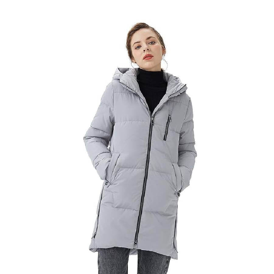 

Пальто-пуховик Orolay Two-Way Zipper Winter Down Puffer, серый