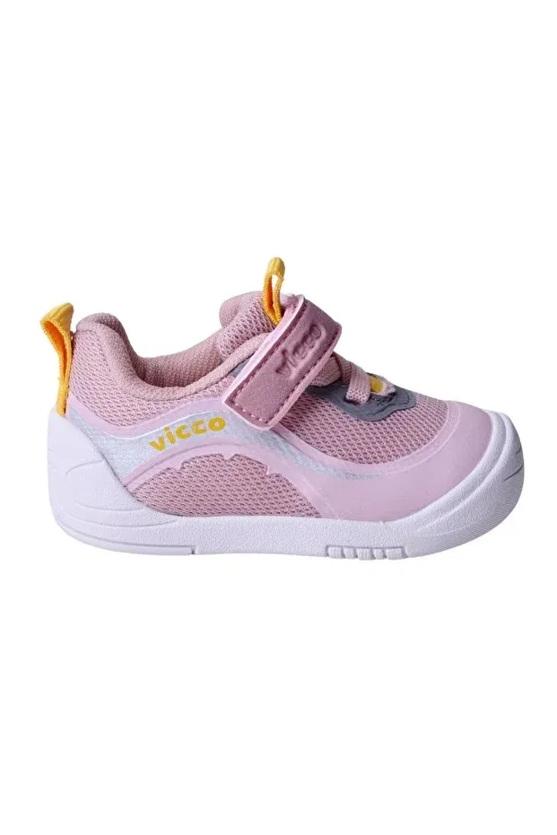 Детские туфли для девочек из кожзаменителя Burdu first step shoes Vicco, Powder