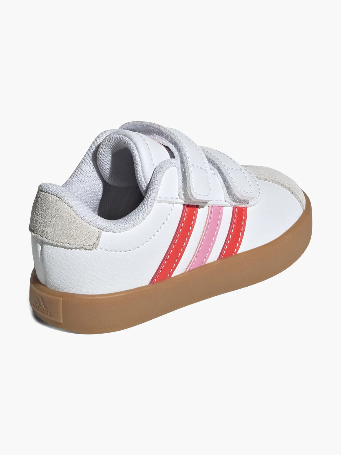Детские кроссовки на липучке Adidas VL Court 3.0 CF I, розовый — фото 4