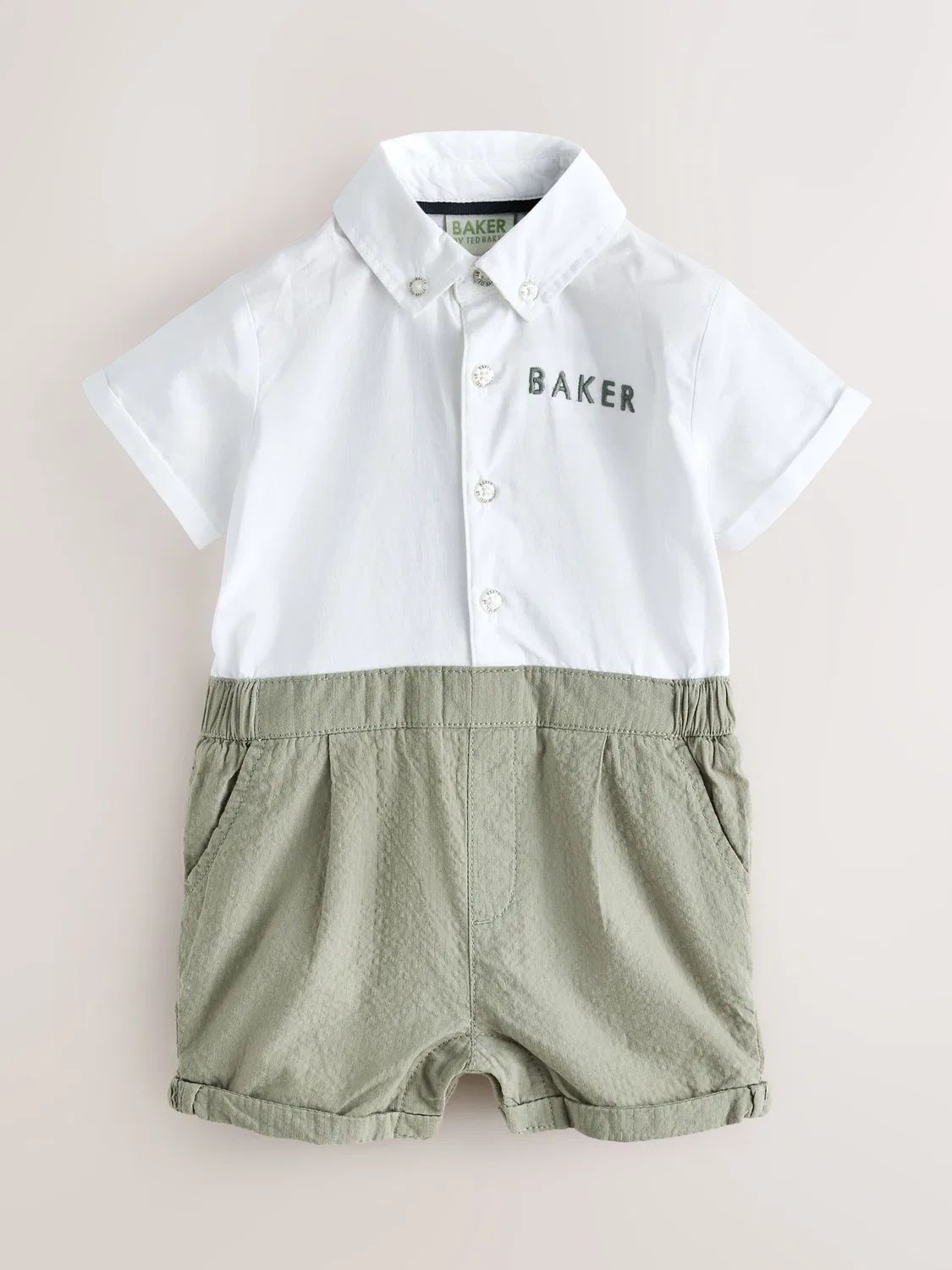 Ромпер с галстуком, текстурированный Baker by Ted Baker, синий/темно-синий — фото 3