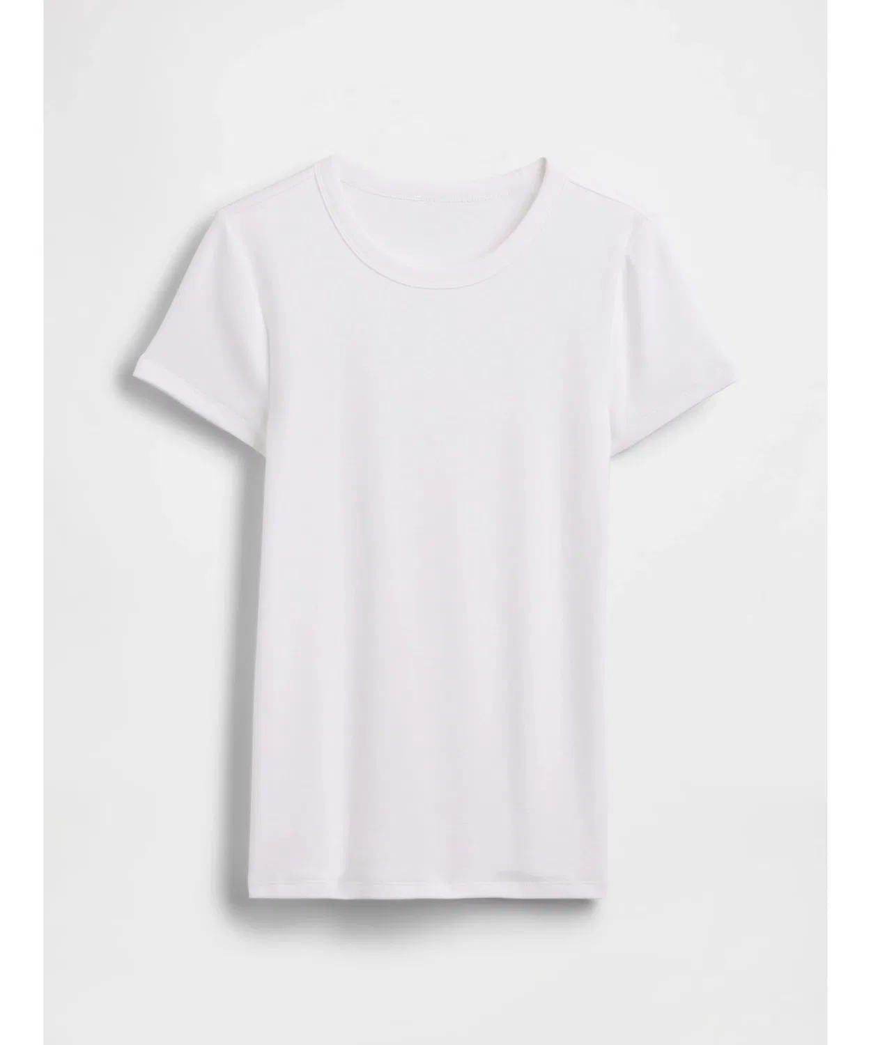 Женская футболка с коротким рукавом, хлопковая, Modern Crewneck T-Shirt GAP, White — фото 2