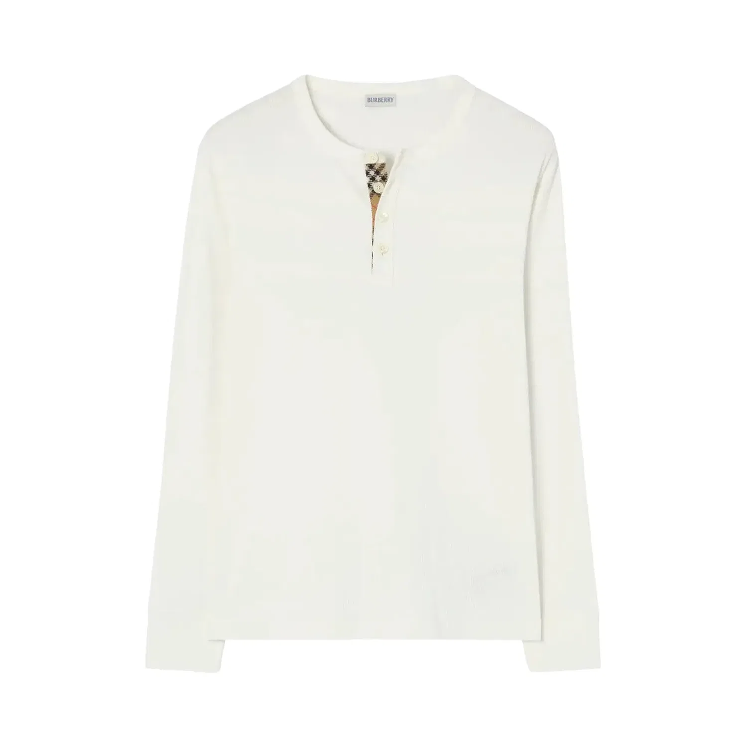 Рубашка с длинными рукавами Burberry Henley, белый