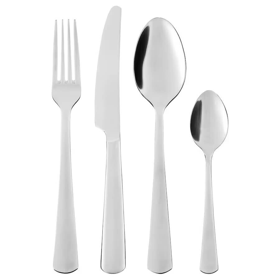 

Столовый набор Ikea Sedlig 24 предмета, серебряный