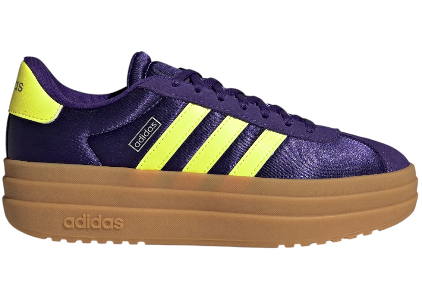 Детские кроссовки Lifestyle с низким профилем Adidas VL Court Bold, Collegiate Purple Hi-Res Yellow Silver Metallic