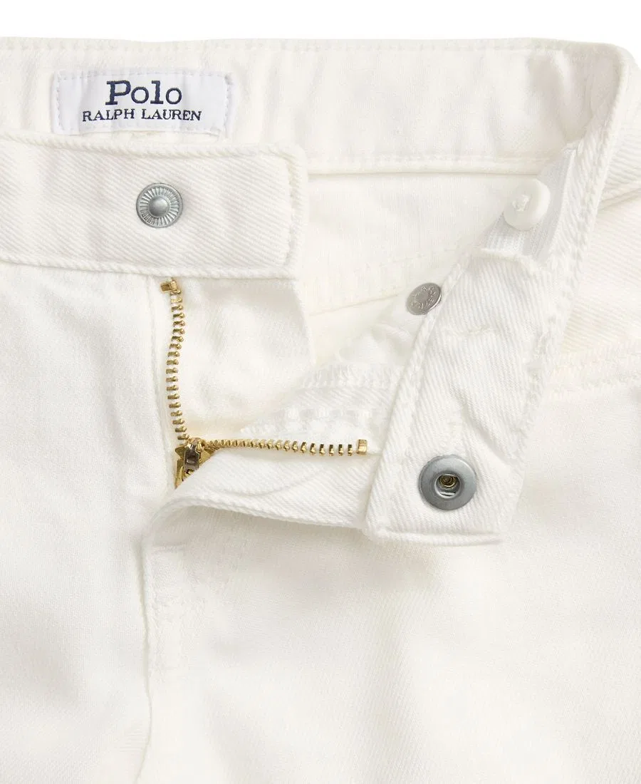 Джинсы из хлопкового денима с широкими штанинами и вышивкой Eyelet Cuff Polo Ralph Lauren, Tussa Wash — фото 3