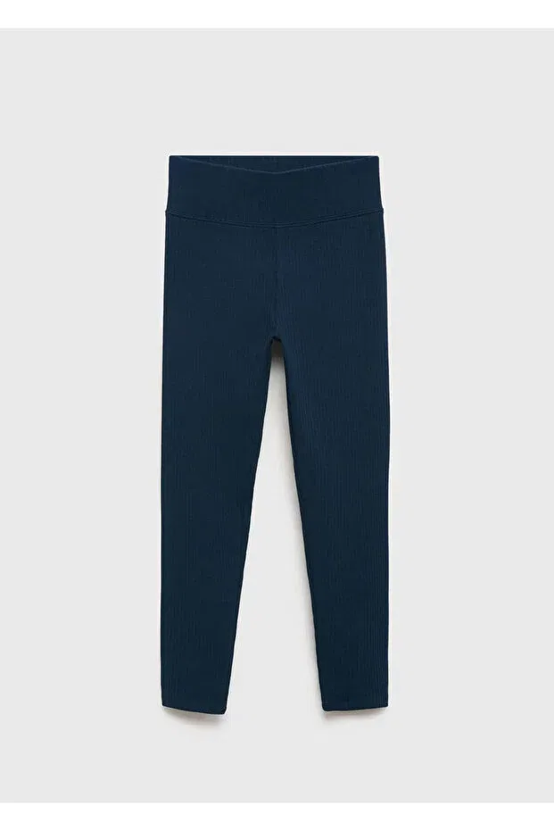 Детские леггинсы для девочек хлопковые Mango Kids, Navy Blue — фото 2