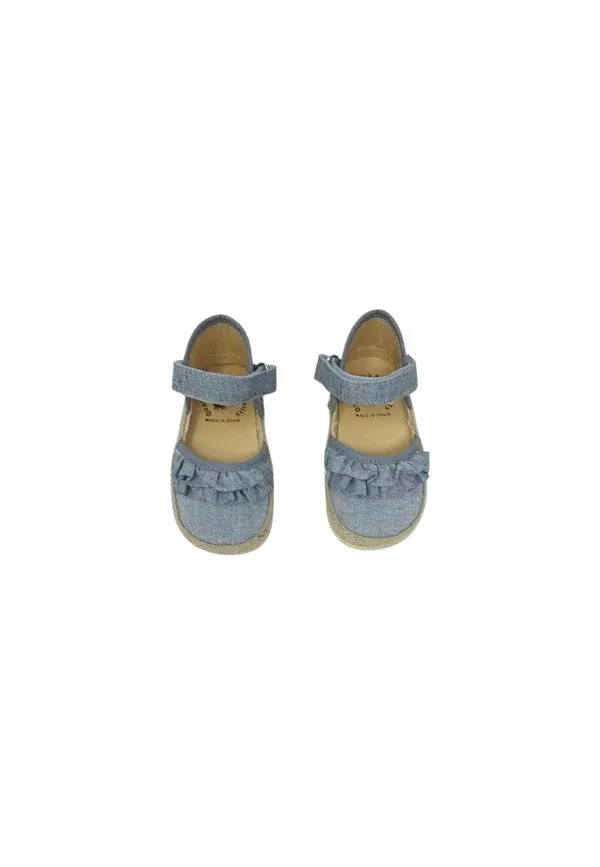Балетки на щиколотке с ремешком, текстильные, Espadrillas Vulladi light blue, светло-голубой — фото 3