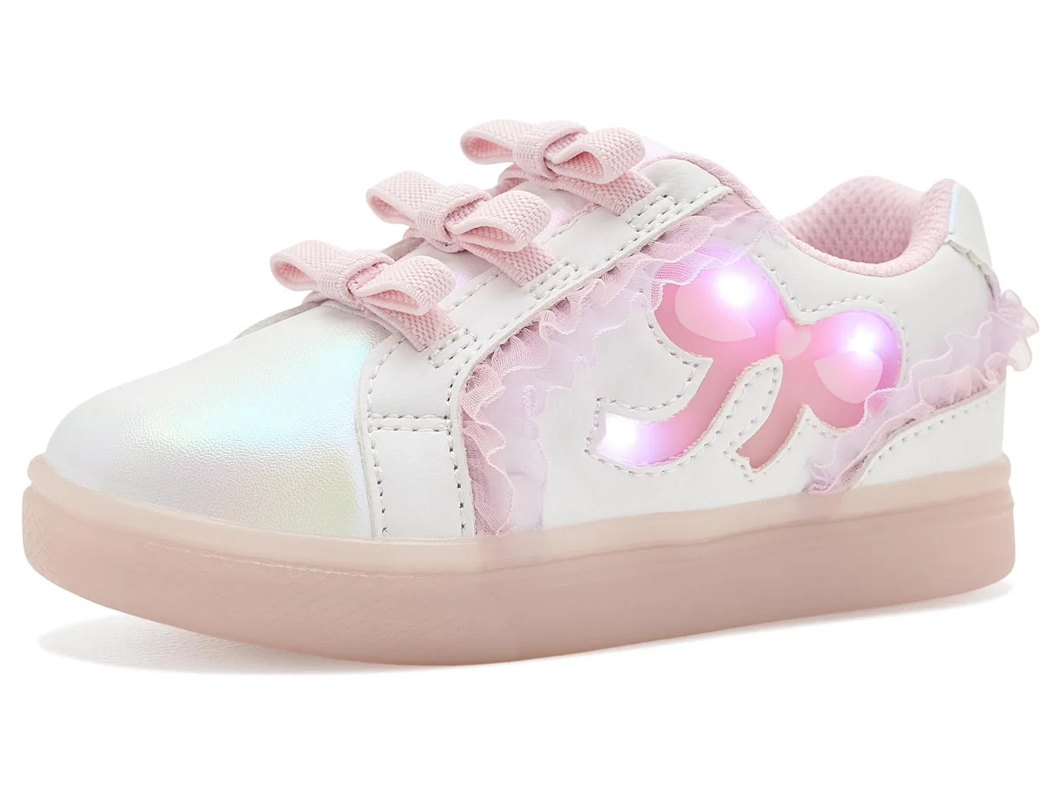 Кроссовки SR Lighted Bow (для малышей и маленьких детей) Stride Rite, White/Pink
