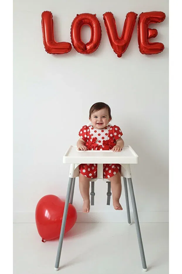 Детское платье для девочек с принтом Polka Dot Jolanda, Red — фото 4