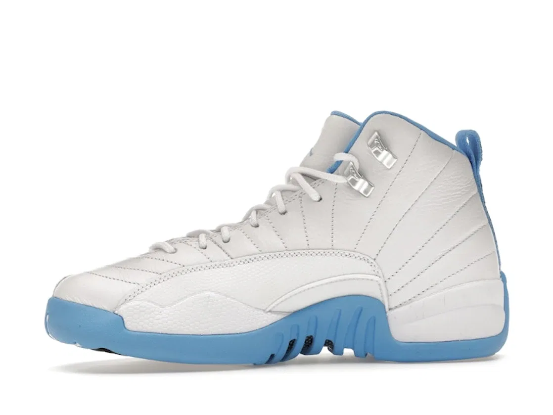 Детские кроссовки с кроссовками с брендом Jordan, White/University Blue/Metallic Silver — фото 3