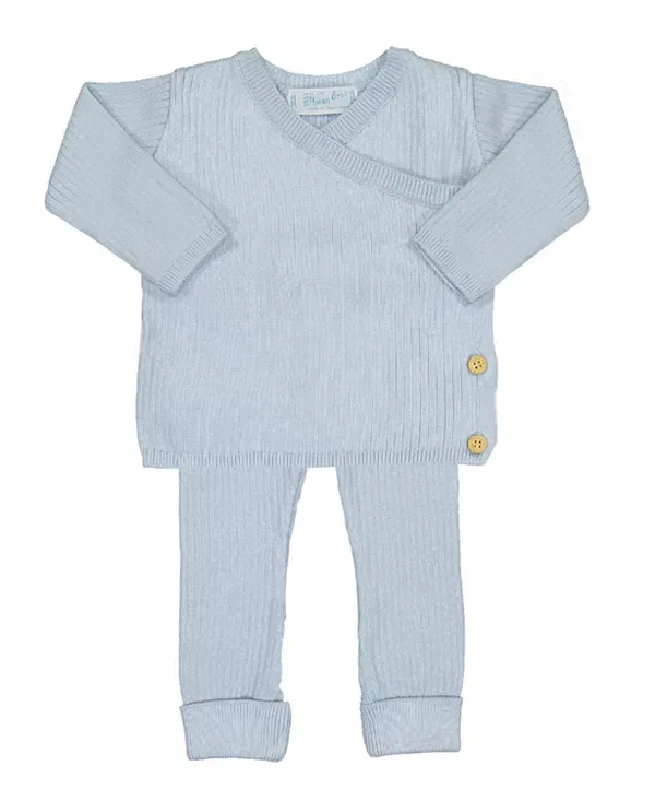 Детский комплект из рибаны с запахом Feltman Brothers, Powder Blue