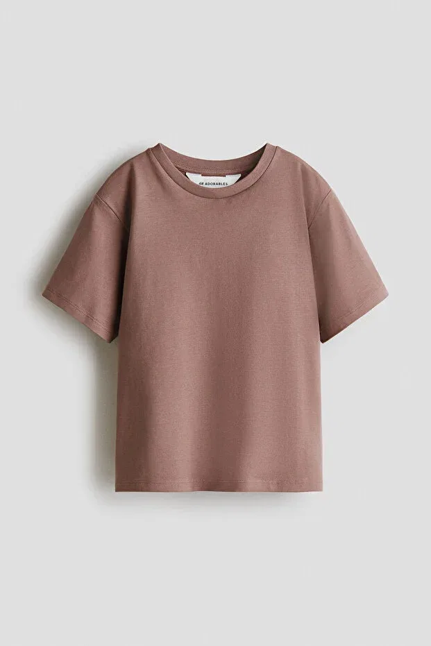 Детская футболка с коротким рукавом хлопковая H&M, Brown