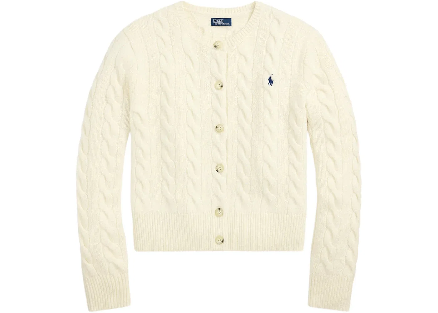 Женский кардиган вязаный с длинным рукавом Polo Ralph Lauren, цвет Authentic Cream