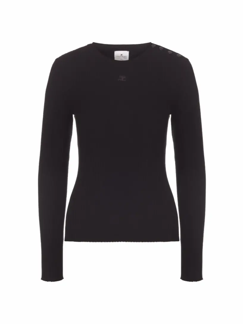 

Трикотажный джемпер Courreges, черный
