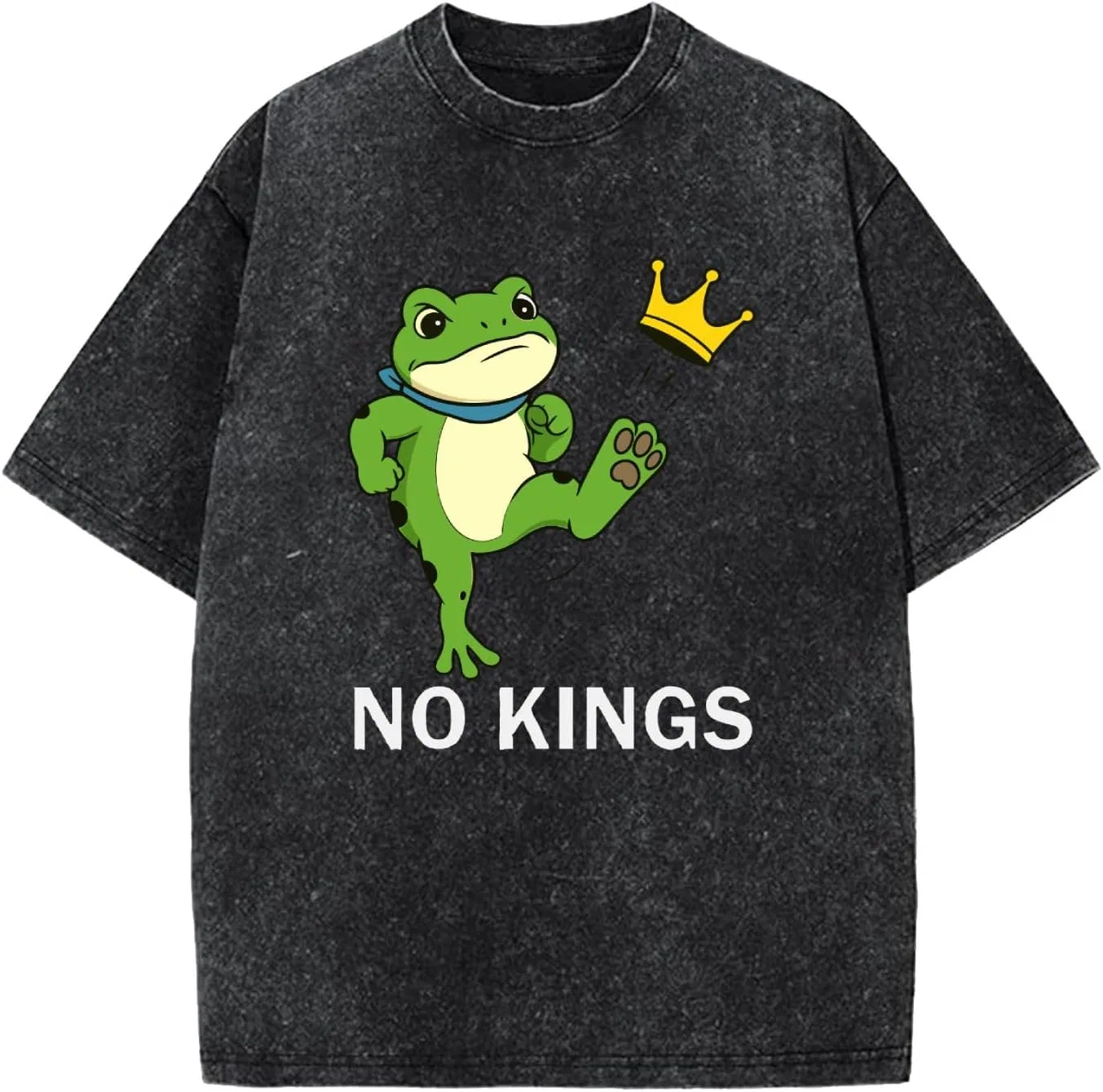 Футболка с принтом Portland Frog Generic, Wash Black