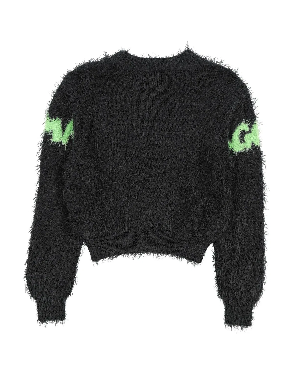 Детский свитер для девочек однотонный Msgm, черный — фото 2