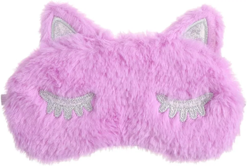 Плюшевая маска для сна Einhorn, DONFAMDS, 1 шт, 19x8.5x2 см, Фиолетовый
