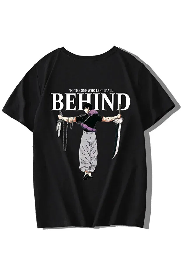 Детская футболка с принтом для мальчиков Unisex Kids Behind Anime Brz Kids, Black