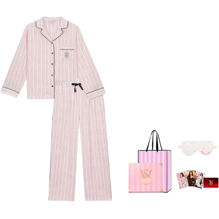 Женский комплект пижамы с принтом 10th Anniversary Limited Edition, Victoria's Secret, Черный