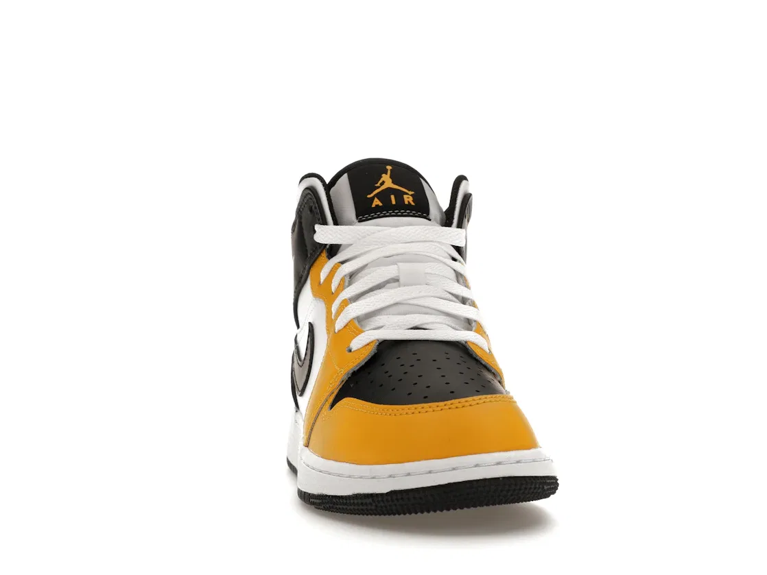 Детские кроссовки Lifestyle с высоким контрастом Jordan 1 Mid, Yellow Ochre/Black/White/Yellow Ochre — фото 2