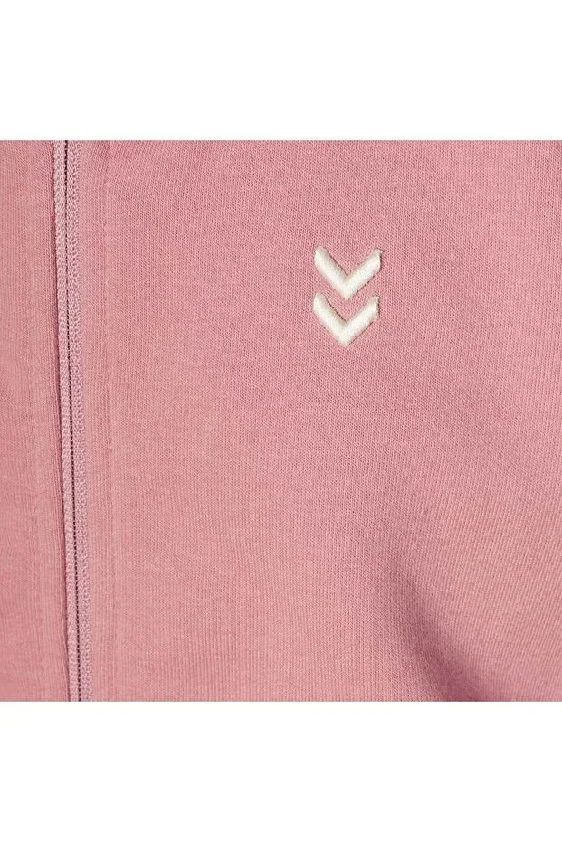 Детские свитшот с застежкой-молнией для девочек хлопковый Pulse Hummel, Pink — фото 4