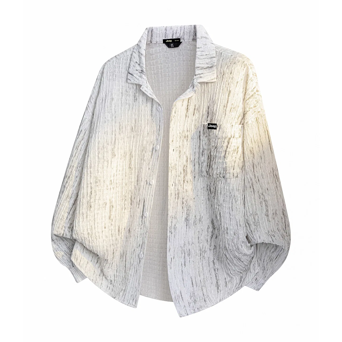 Детская рубашка с кубинским воротником Jeep Leisure Collection, White
