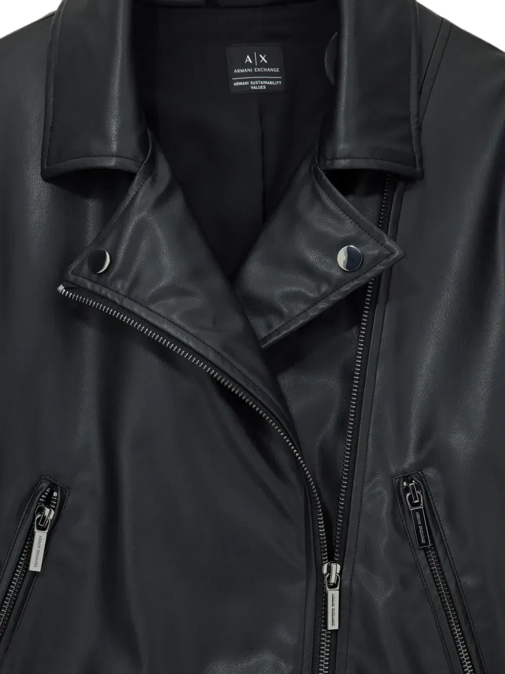 Куртка с текстурной отделкой на молнии Emporio Armani, черный — фото 2